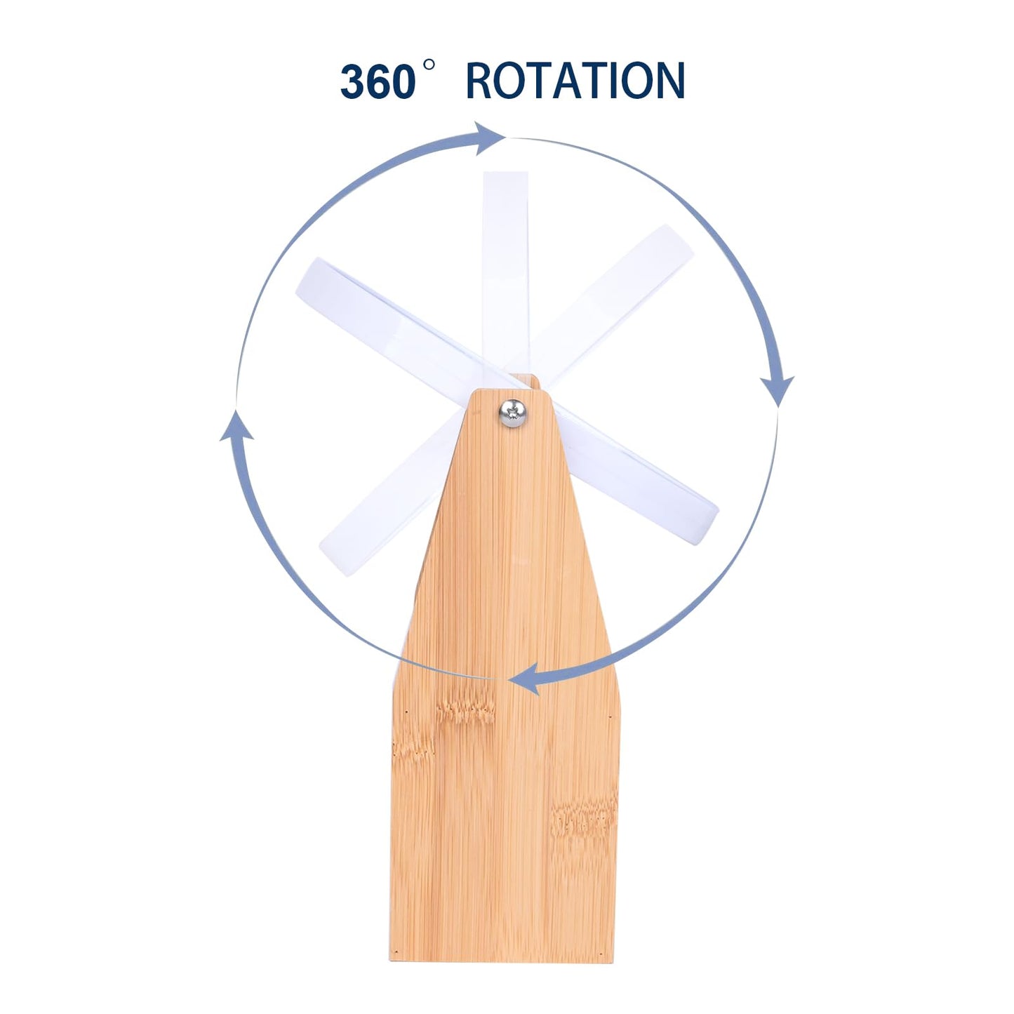 PYSYY 1x / 5X Magnifying Makeup Mirror, Jewelry and Cosmetics Storage Box with Double Drawers, Adjustable Natural Bamboo Stand, 360° rotatable Vertical Desktop Mirror (1, Rectangle)