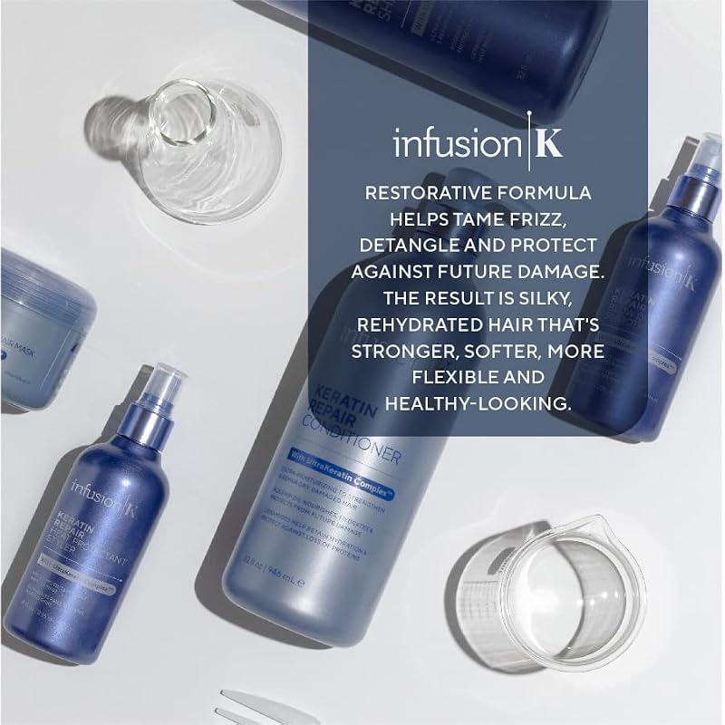Infusion K Intense Repair Hair Mask with UltraKeratin - Moisturizing & Strengthening, Color Safe, 8 oz