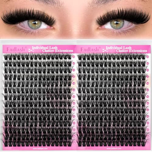 FADLASH 100D Cluster Lashes 12-18mm D Curl DIY Eyelash Extensions