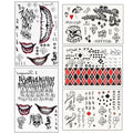 Temporary Tattoo Stickers 5 Sheets - Halloween & Cosplay
