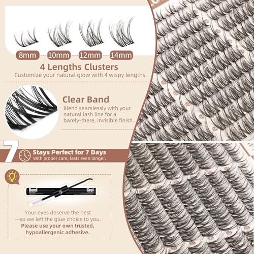 Spider Lash Clusters D Curl 8-14mm Wispy Eyelash Extensions DIY