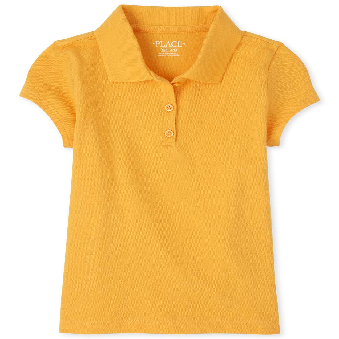 The Children's Place girls Uniform Pique Polo Shirt, Yellow Pencil, X-Small US