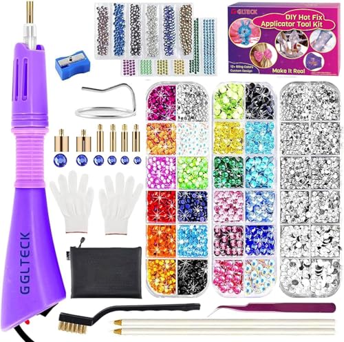 GGLTECK Hotfix Applicator Kit with 5784 Rhinestones & Accessories