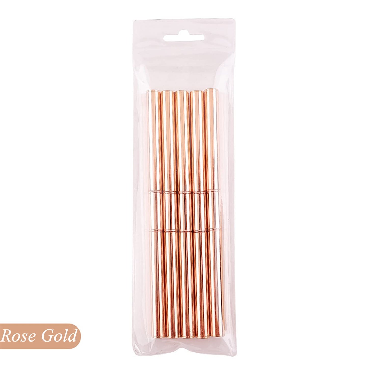 JERCLITY 5pcs Rose Gold Alloy Double-Ended Nail Art Brushes Set Nail Lace Brushes Round Flat Gel Builder Brush Nail Carving Pen Nail Liner Brush 3D Painting Brush Nail Design Tools for Acrylic Nails