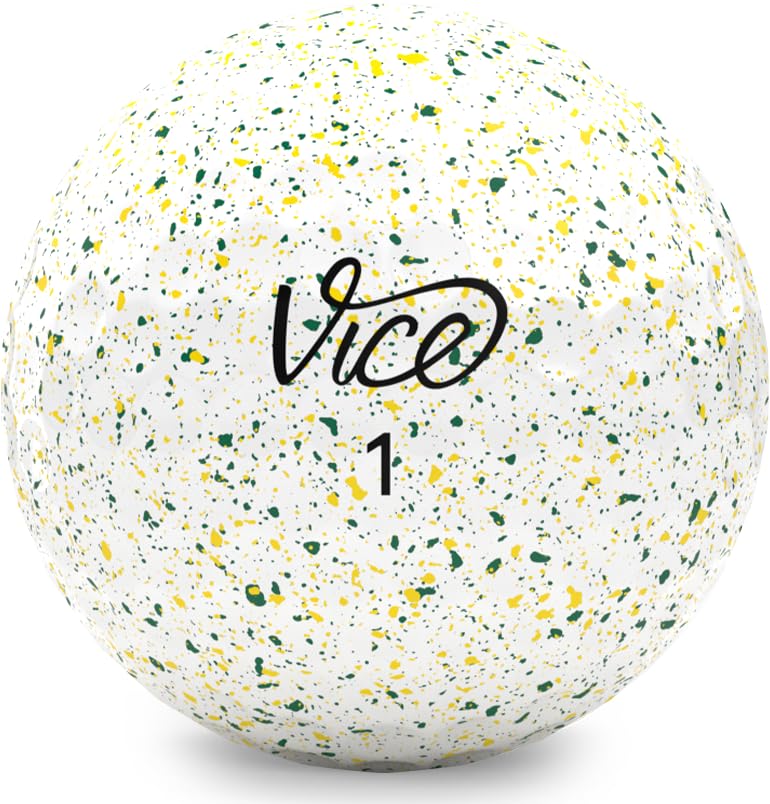 VICE Pro Golf Balls, Green and Yellow Drip