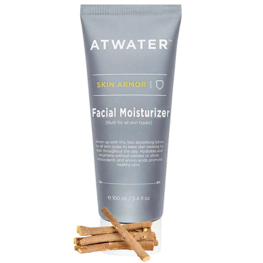 ATWATER Skin Armor Men's Face Moisturizer with Niacinamide and Licorice Root, for all Skin Types - Oily, Dry, Combination - Anti Aging Moisturizer Face Cream for Men - 3.4 oz