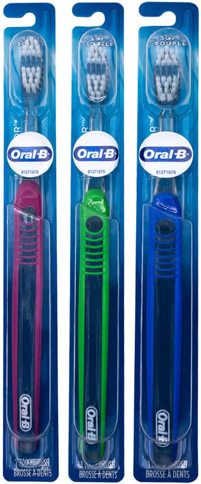 Oral-B Indicator Toothbrushes 35, Compact Soft (Colors Vary) - Pack of 6