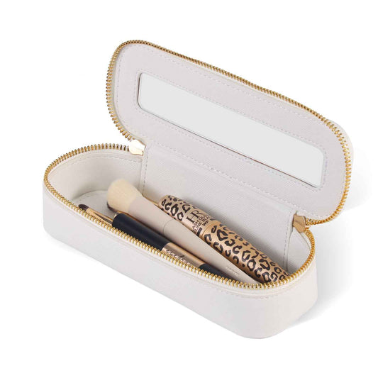 VOFIpremiAm Small Travel Makeup Bag brush holder,Clear Makeup Bag Cosmetic Bags with Zipper,Waterproof Clear Toiletry Bag Makeup Brush Bag Travel Case for Women