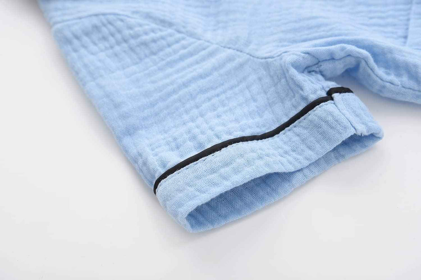 BINIDUCKLING Kids Pajamas Girls Button Up Short Pjs 6-7 Years Blue