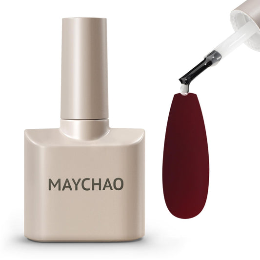 MAYCHAO Matte Gel Top Coat, 15ML Gel No Wipe Matte Top Coat Soak Off Nail Lamp Gel Nail Polish Matte Finish Long Lasting for Home Nail DIY Manicure