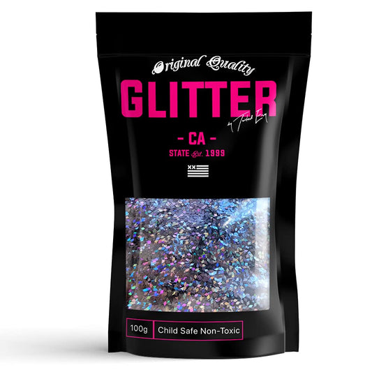 CHARCOAL Holographic | 50g / 1.75oz DIAMOND Shaped Glitter | 1/24" - 0.040" - 1mm | Non-Toxic | Great for Arts, Crafts, Slime, Epoxy, Resin, Nail Polish | Decoration | Festival | Body, Hair Glitter