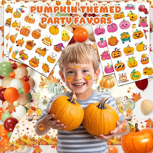 96 PCS Thanksgiving Fall Temporary Tattoos for Kids
