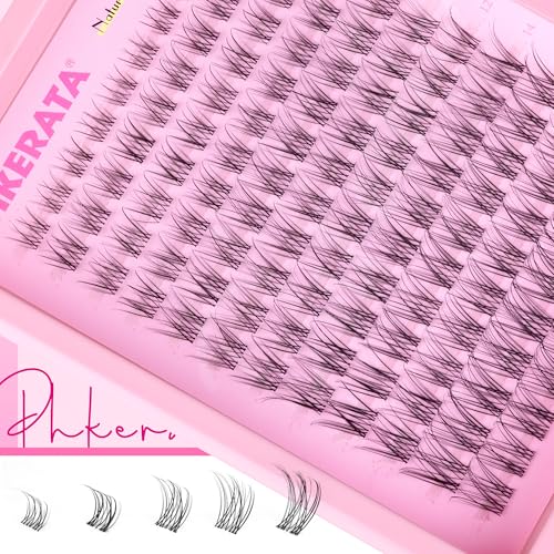 PHKERATA 120pcs Natural Lash Clusters - DIY Wispy Eyelash Extensions 8-16mm