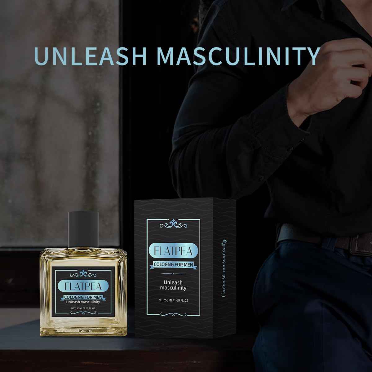 Woody Cologne Perfume for Men Long Lasting 24H - Fresh Spicy Cardamom Amber Scent for Men | Day to Night Versatile Fragrance | 50ml (1.69 Fl Oz)