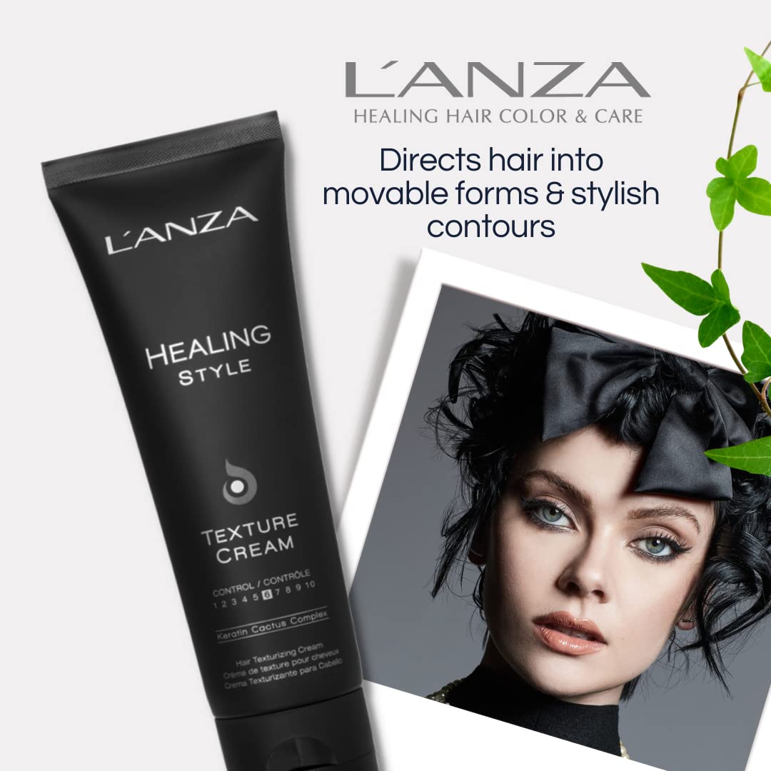 L'ANZA Healing Style Texture Cream with Medium Hold Effect, Nourishes and Refreshes the Hair, Controls Tangling and Protects from Heat and UV Rays (4.2 Fl Oz)