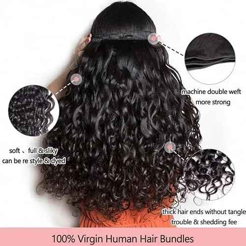 Zealady Water Wave Bundles Human Hair 12A Brazilian Curly Wavy Human Hair Bundles Weave 100% Unprocessed Virgin 3 Bundles 18 20 22