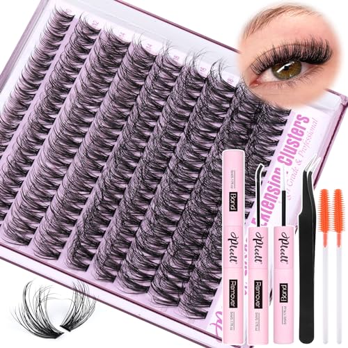 Fluffy Wispy Lash Extension Kit 10-18MM 180PCS Clusters with Bond