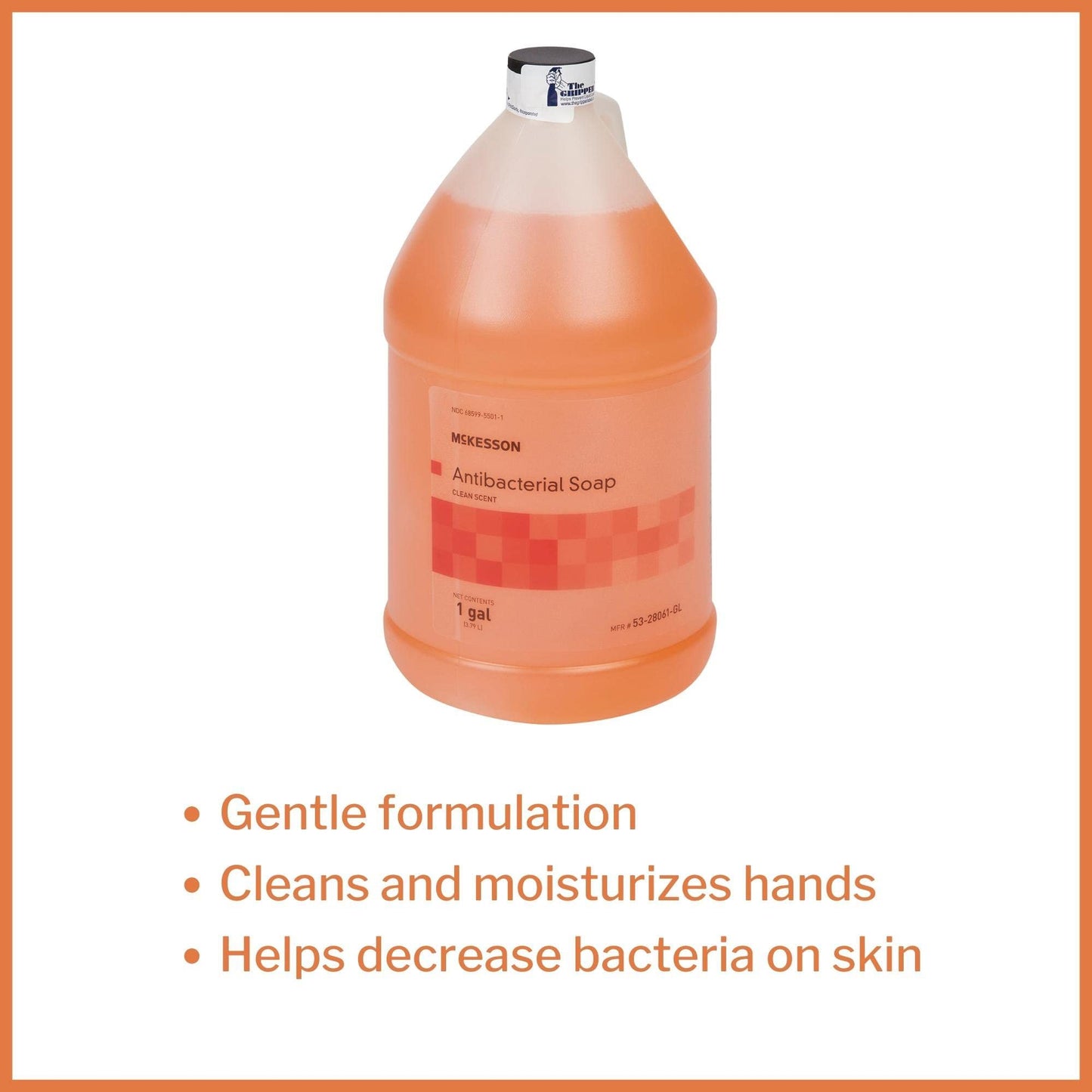 McKesson Antibacterial Liquid Hand Soap, 1 Gallon [Pack of 1] Refill, Clean Scent