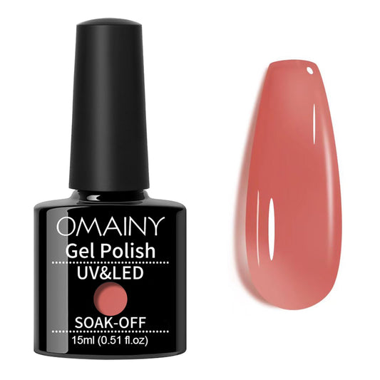 Omainy Jelly Gel Nail Polish,Translucent Gel Nail Polish,Crystal Jelly Gel Nail Polish,Sheer Gel Nail Polish,Soak Off UV LED Nail Art