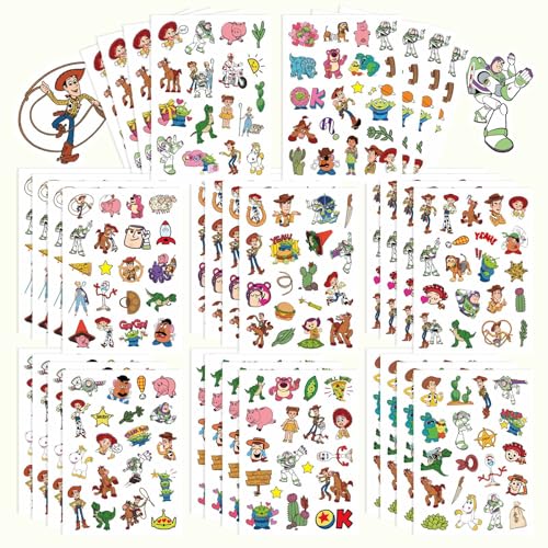 HUXICUI Toy Inspired Sticker Set A – 32 Sheets, 7x5in, Scrapbooking & Party Favors