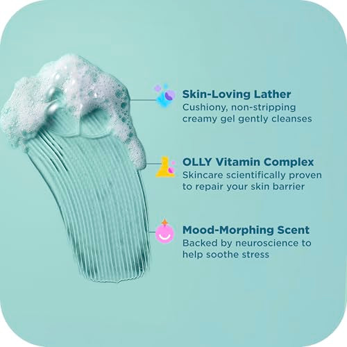 OLLY Body Wash Mixed Pack 4 Count to Restore Skin barrier & Hydrate skin 3 oz