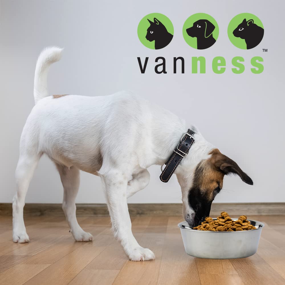 Van Ness Pets Medium Stainless Steel Dog Bowl, 48 OZ (Pack of 3)