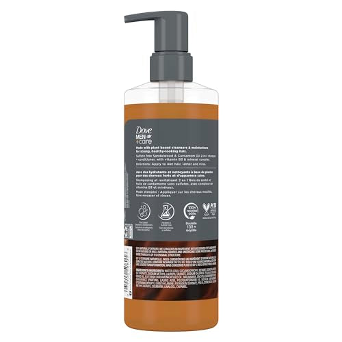 Dove Men+Care Thick & Full 2-in-1 Shampoo & Conditioner Sandalwood + Cardamom Oil 17.5oz