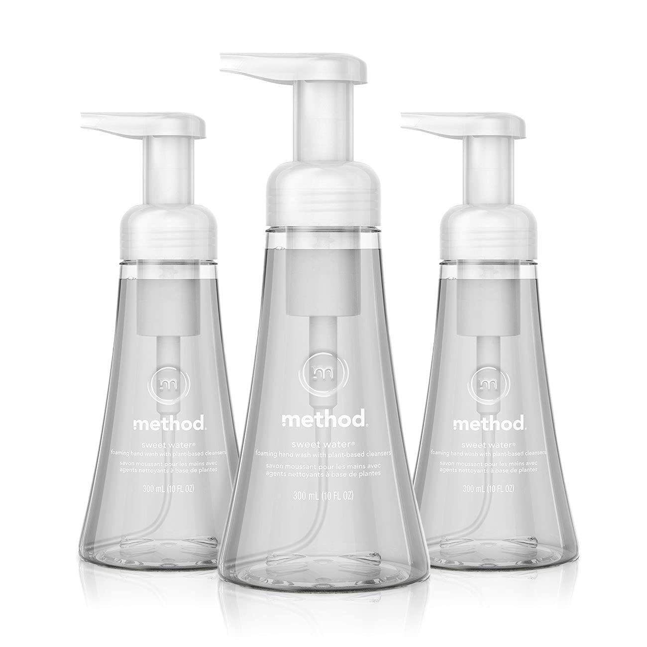 Method Foaming Hand Soap, Sweet Water, Biodegradable Formula, 10 Fl Oz (Pack of 6) & Foaming Hand Soap, Sweet Water, Biodegradable Formula, 10 fl oz (Pack of 3)