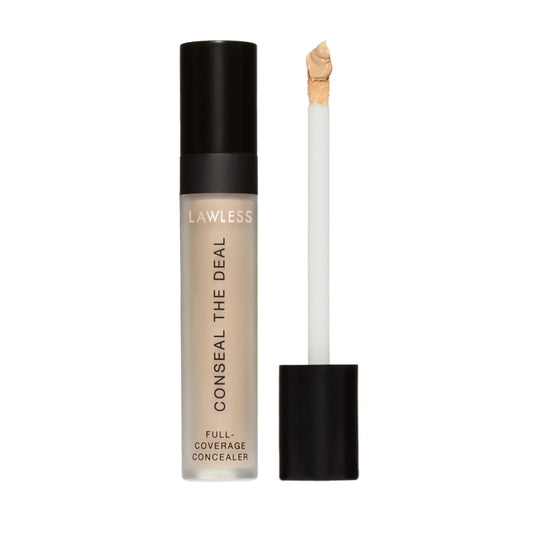 Lawless Conseal The Deal Lightweight Longwear Everyday Concealer - Cloud - with Antioxidants and Caffeine to Reduce Dark Circles and Puffiness. Long-Wearing and Self-Setting, Silicone-Free - 5 ml.