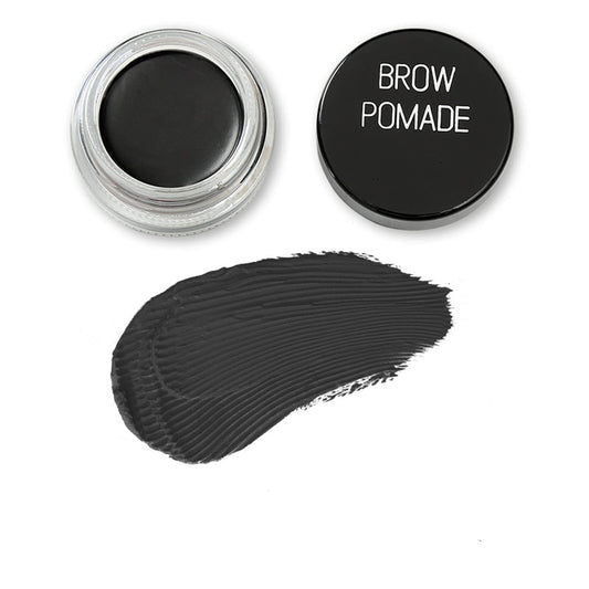 MAEPEOR Matte Eyebrow Pomade 6 Colors Creamy Smooth Full-pigmented Brow Pomade Long Lasting Waterproof Cream Brow Gel with Eyebrow Brush (Matte, 06 Jet Black)