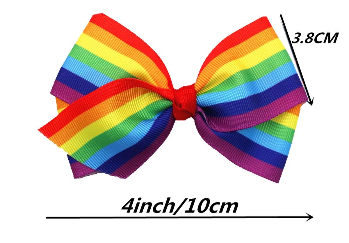 Rainbow Hair Clips Hair Bow for Women Girls Rainbow Hair Accessories Pride Day Hair Accessories TSFJ53 (Rainbow Set 1)