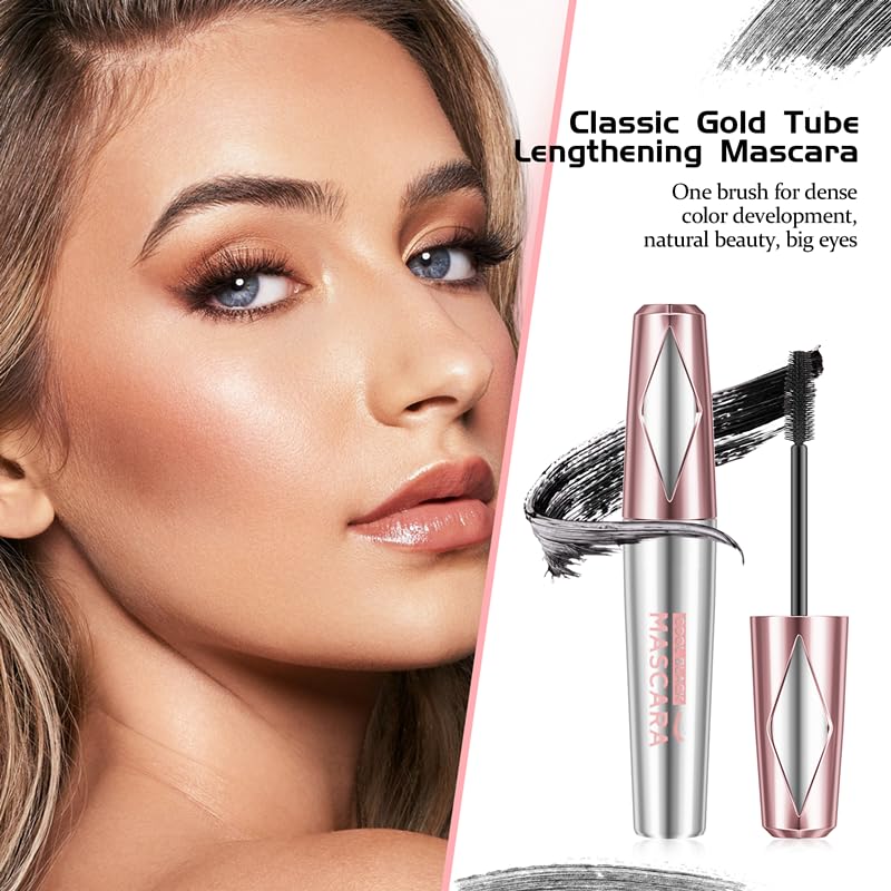 4D Silk Fiber Mascara - Waterproof Volume & Length (Black)