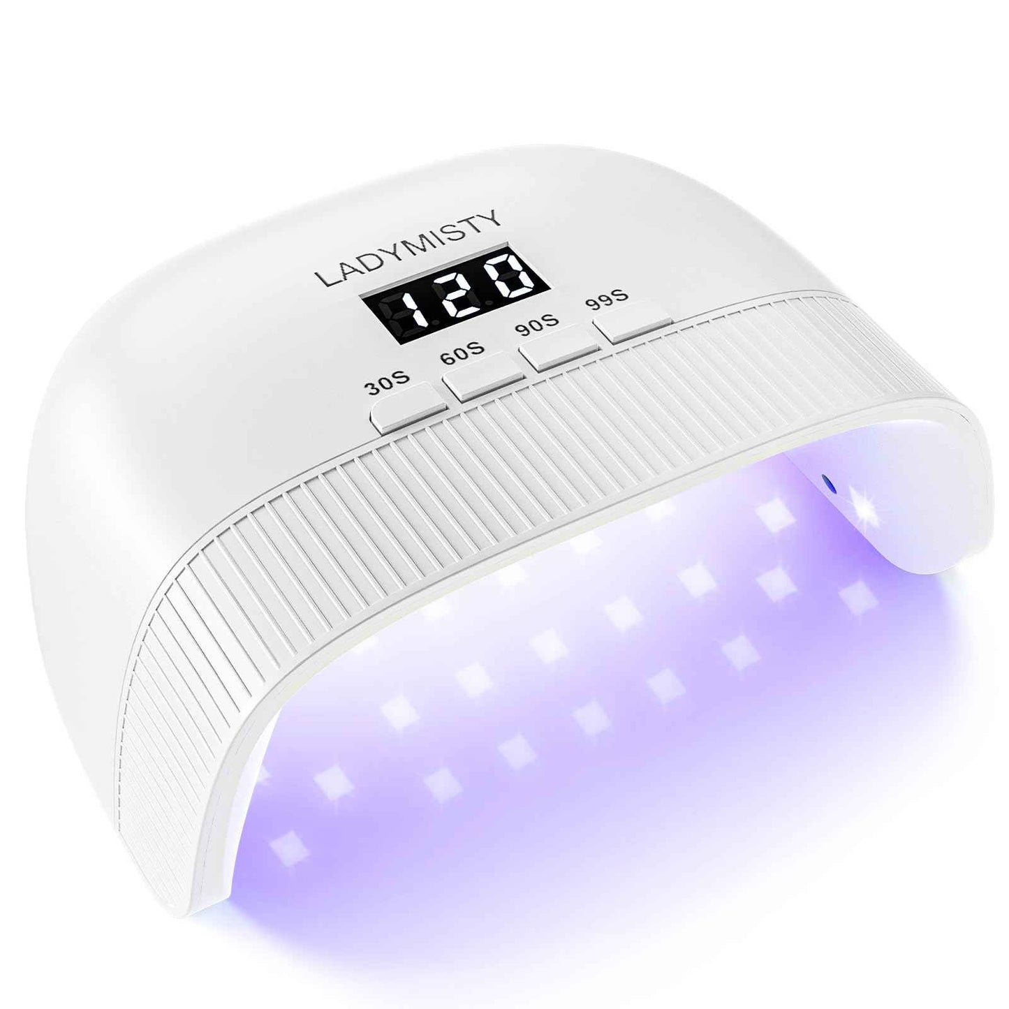 LadyMisty UV Nail Lamp - Fast Drying, UV Light for Gel Nails with 30 Dual Lamp Beads, 4 Timer, LCD Display, Energy Efficient LED Nail Light for Home & Salon