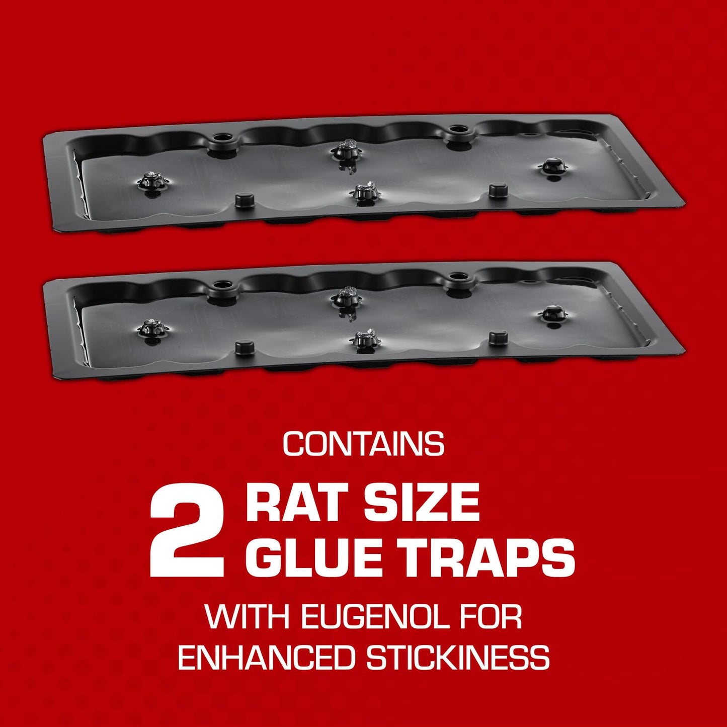 Tomcat Rat Trap with Immediate Grip Glue for Rats, Mice, Snakes, Cockroaches, Spiders, and Scorpions, Ready-To-Use, 2 Traps