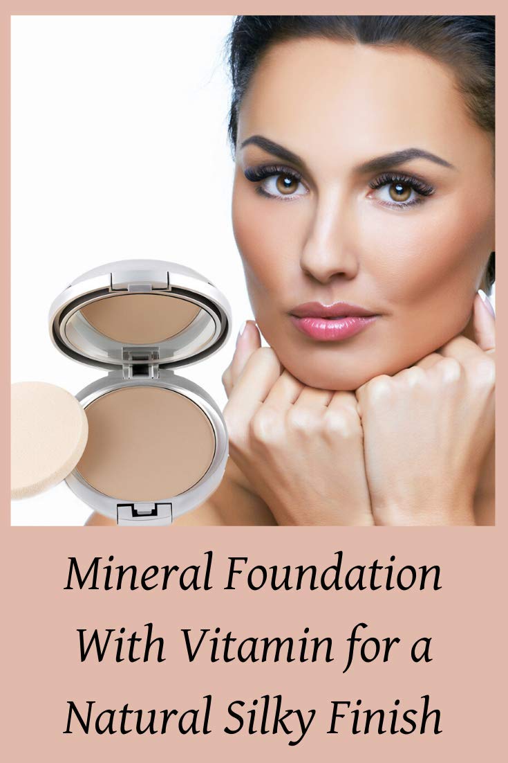 Ageless Derma Natural Mineral Makeup Foundation- A Healthy Full Coverage Vegan Pressed Powder. Made in USA (Bare Beige)