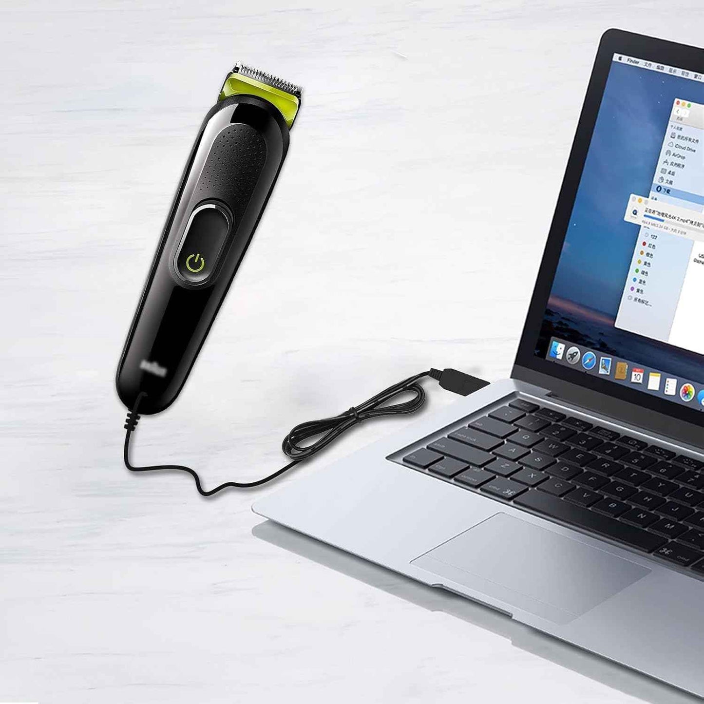 Lnauy for Braun Beard Trimmer Charger, Power Cord Compatible with Braun MGK3010 MGK3020 MGK3021 MGK3025 MGK3210 MGK3220 MGK3221 MGK3225 MGK3921 5V to 2.3V Replacement Charging Cable Adapter