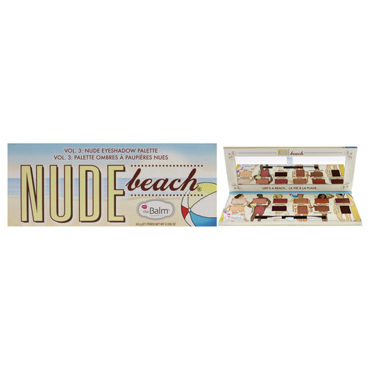 theBalm Nude Beach Eyeshadow Palette, Durable Long-Lasting, Professional Cosmetic Set, 12 Eye-Popping Shades, Triple-Milled Pigments 0.382 Oz