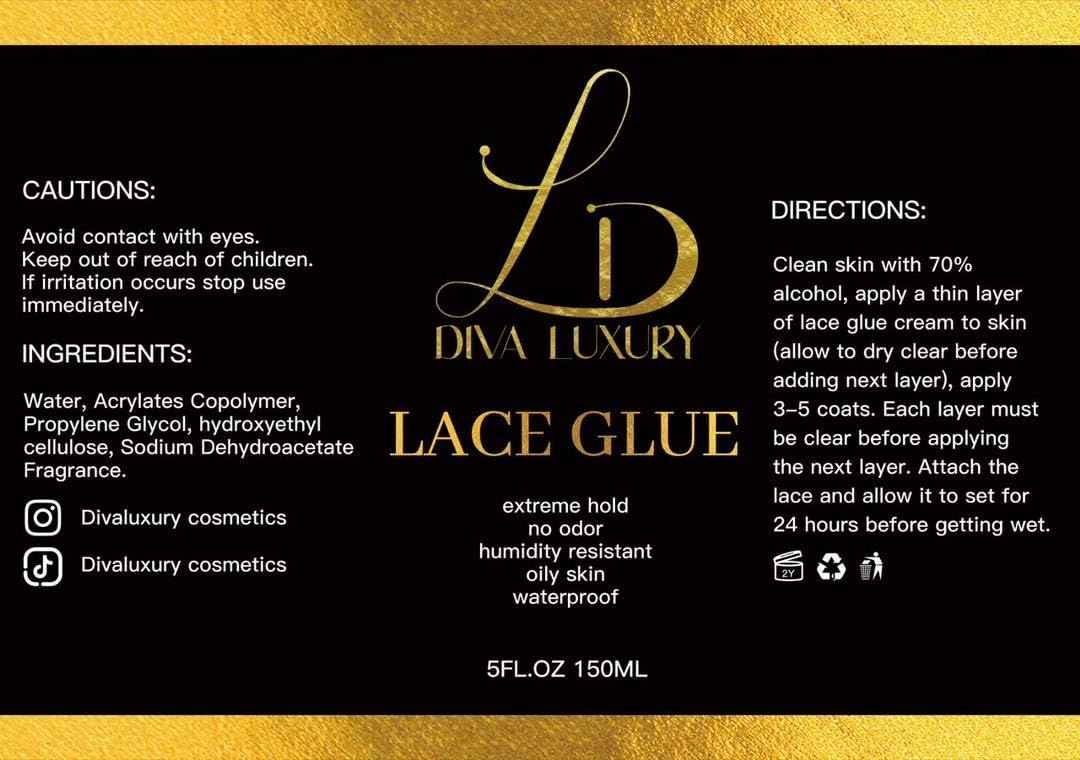 Diva Luxury Lace Glue,Waterproof,Extreme Hold 150ml (5fl.oz)