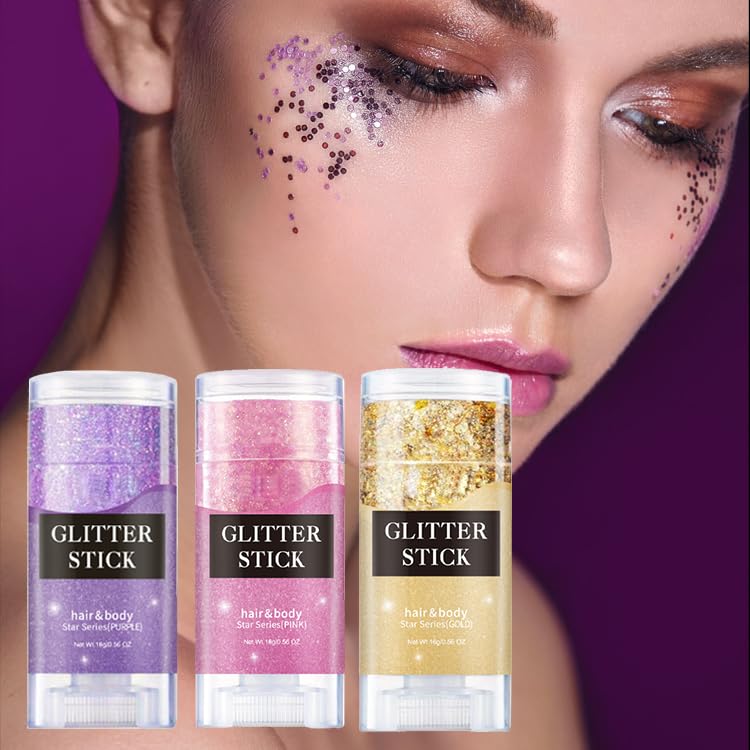 Face & Body Glitter Stick - Waterproof Shimmer Makeup