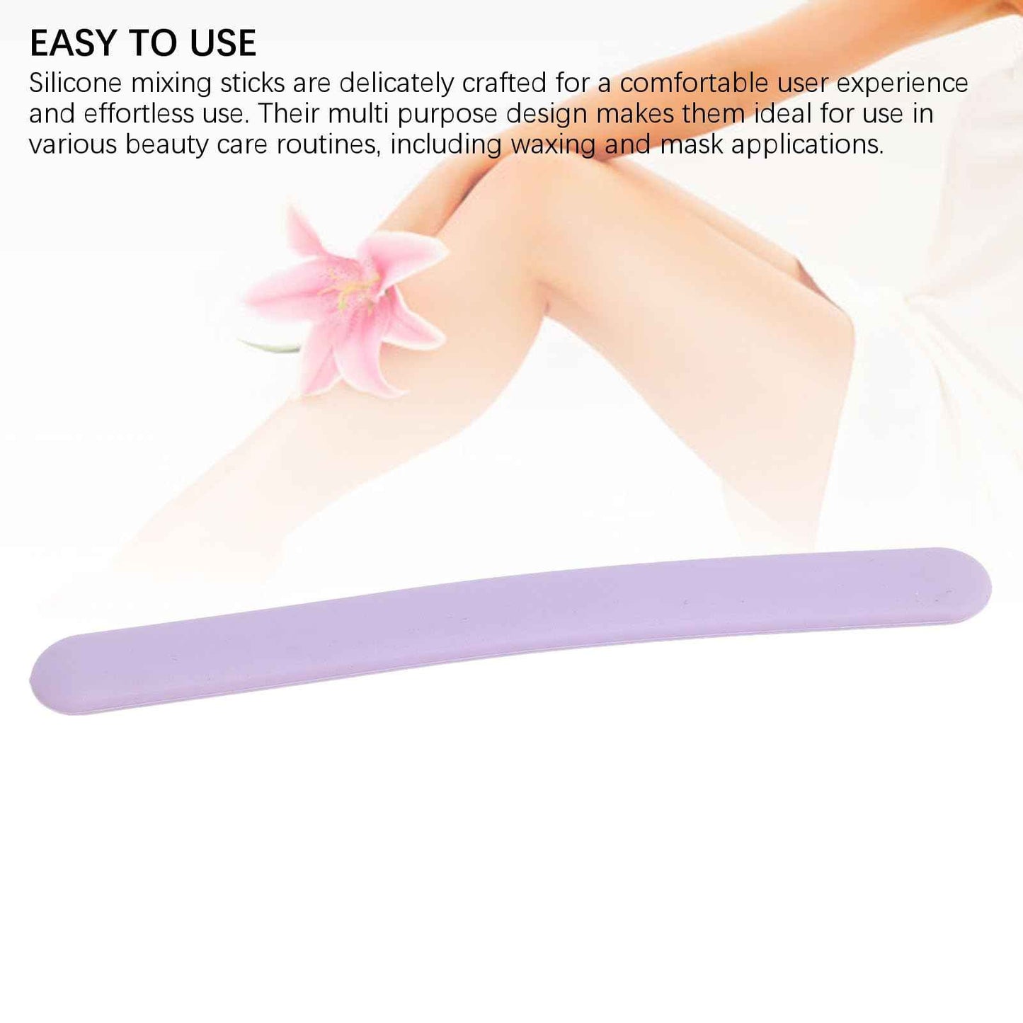 Silicone Wax Spatulas, Reusable Stir Sticks for Hair Removal, Crafts, Non Stick Soft Silicone, Convenient Cleaning, Multi Purpose ()