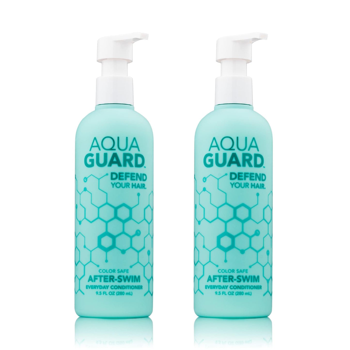 AquaGuard Everyday Conditioner for Damaged & Brittle Hair - Smoothes, Softens & Protects Hair - Paraben and Gluten Free, Vegan, Color Safe, Leaping Bunny Certified (2 Bottles)