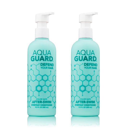 AquaGuard Everyday Conditioner for Damaged & Brittle Hair - Smoothes, Softens & Protects Hair - Paraben and Gluten Free, Vegan, Color Safe, Leaping Bunny Certified (2 Bottles)