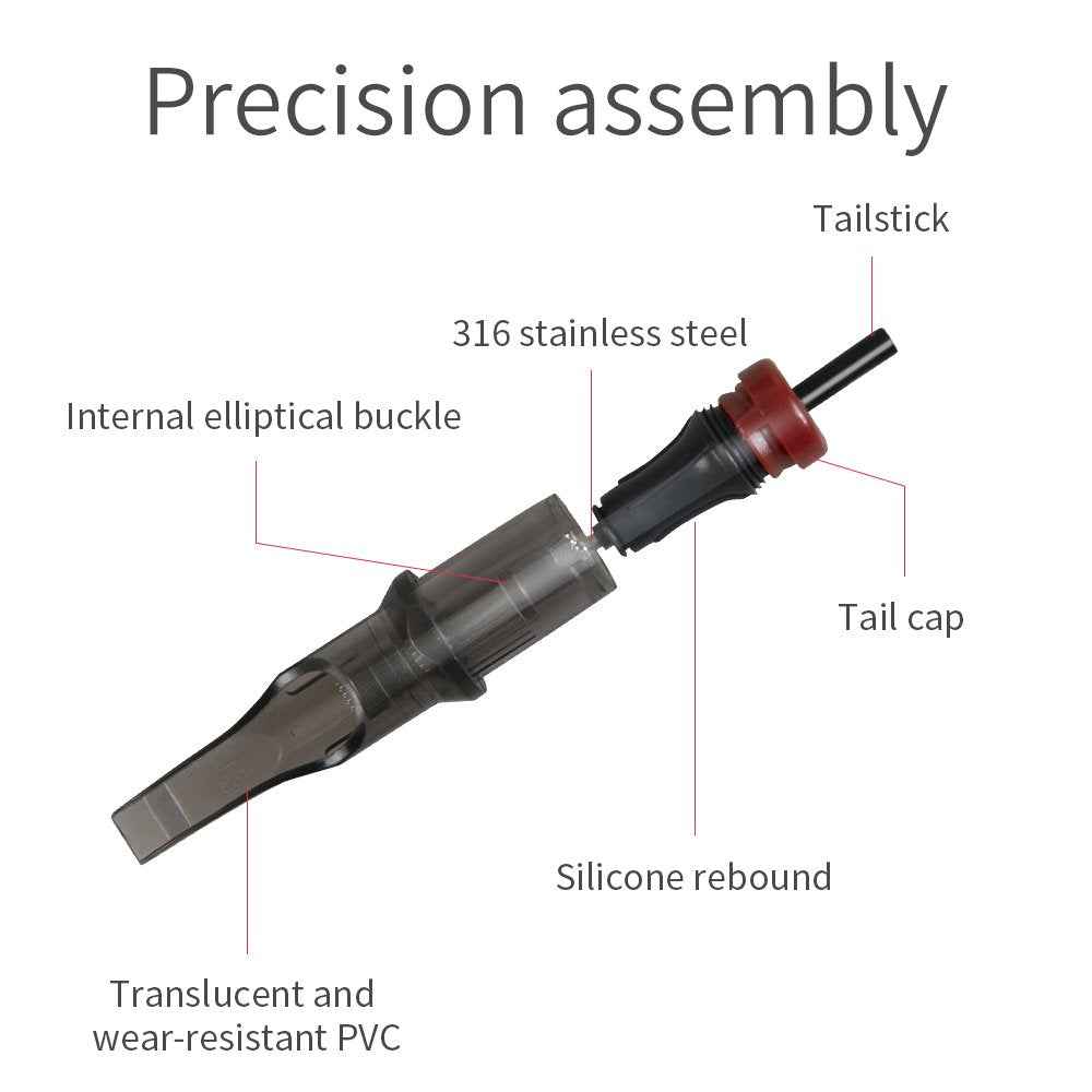 Dragonhawk Mast Tattoo Cartridges Needles 50pcs Round Liner Mixed 3RL 5RL 7RL 9RL 11RL Size for Machine Kit Supply (50pcs RL)