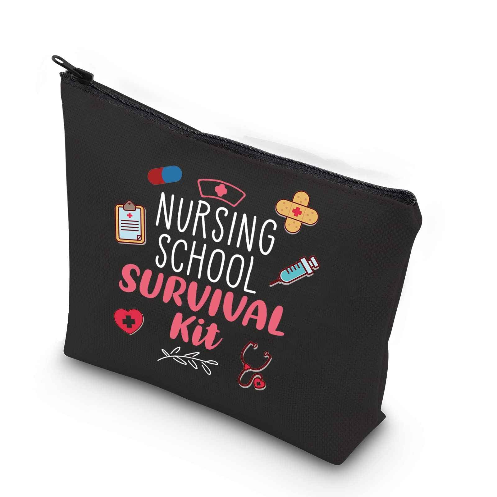 WCGXKO Nurse Gift Nurse Cosmetics Gift Nursing School Survival kit Gift for RN CNA LPV BSN LVP (NURSING SCHOOL black)
