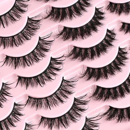 FARRED Wispy Hybrid Mink Eyelashes 14 Pairs Cat Eye Lash