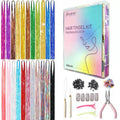 Hair Tinsel Kit - 22 Colors Heat-Resistant Glitter Extensions