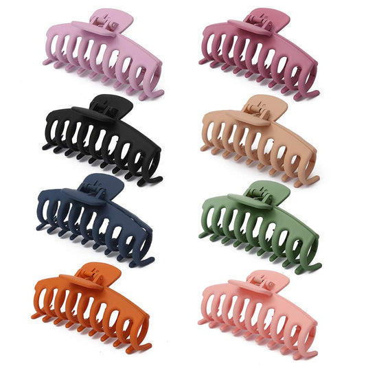 8 Pcs Hair Clips Large Claw Hair Clips for Thick Hair No Slip, Strong Hold Big Hair Claw Banana Hair Claw Clips for Women and Girls Hair Accessories Gifts