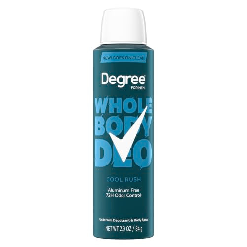 Degree Men Aluminum-Free Whole Body Deodorant Spray Cool Rush 2.9 oz