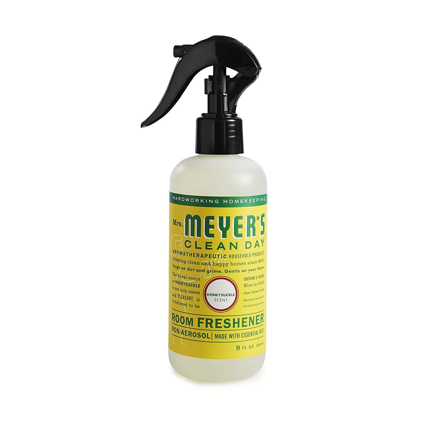 MRS. MEYER'S CLEAN DAY Room Freshener - Honeysuckle, 8 Fl Oz. (Pack of 12)