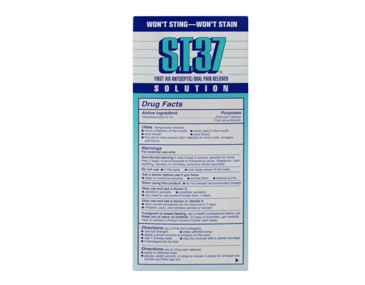 ST 37 First Aid Antiseptic Solution, 16 Oz. (Pack of 2)